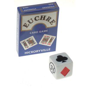Hickoryville Euchre Playing Cards 2 Euchre Decks One Box White Suit Marker 1.1"